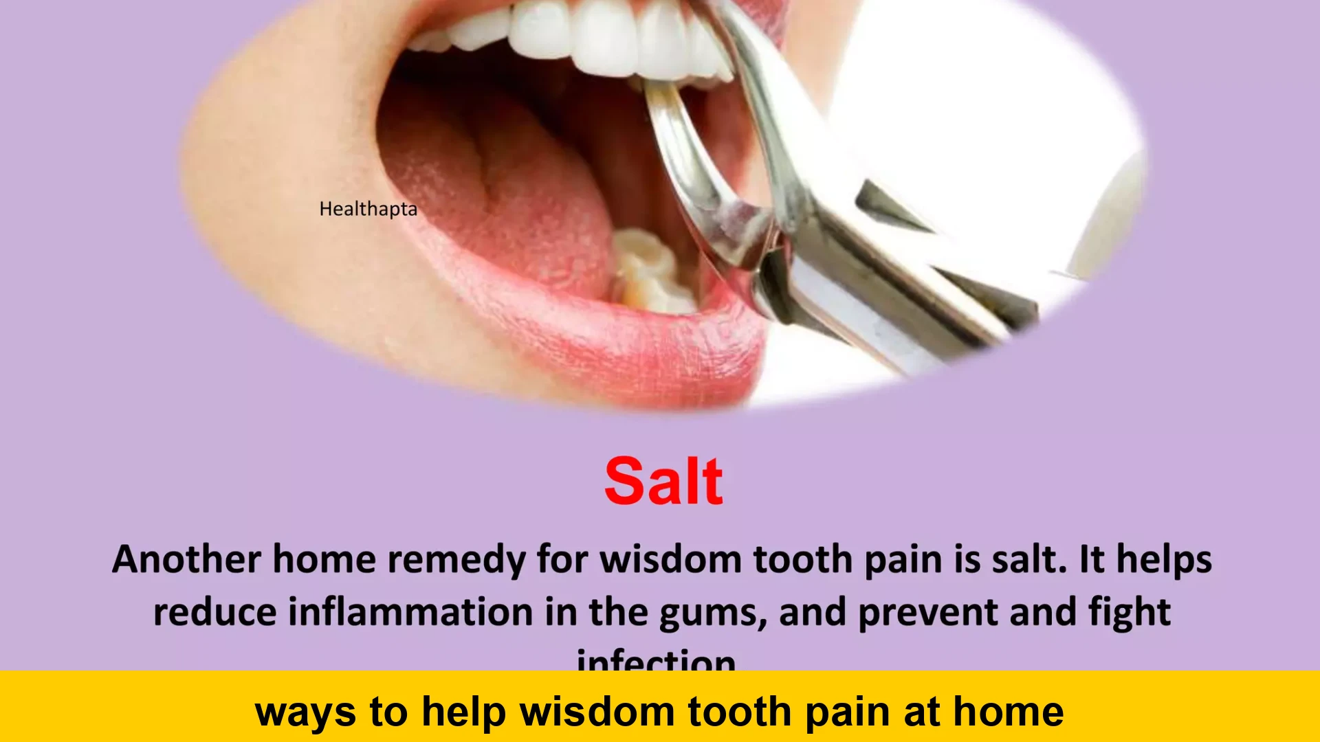 ways to help wisdom tooth pain at home