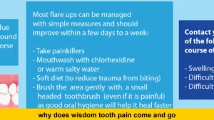 why does wisdom tooth pain come and go